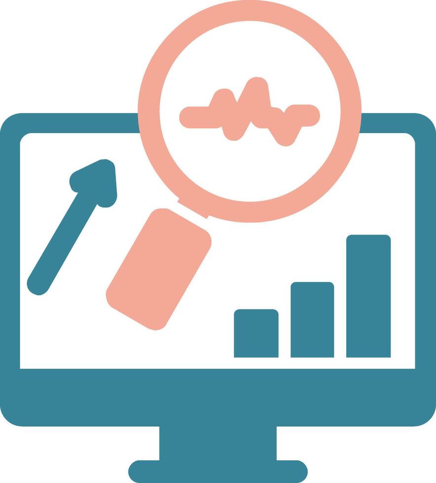 System Monitoring Glyph Two Color Icon vector