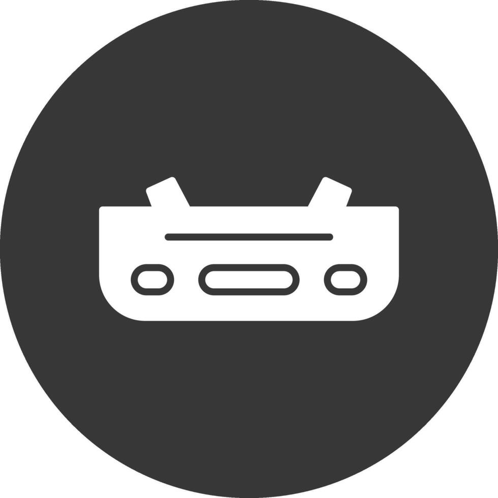 Bumper Glyph Inverted Icon vector