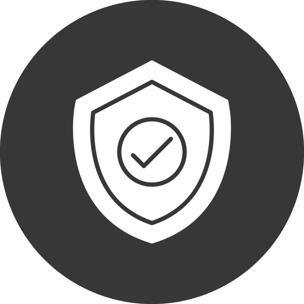 Protection Glyph Inverted Icon vector