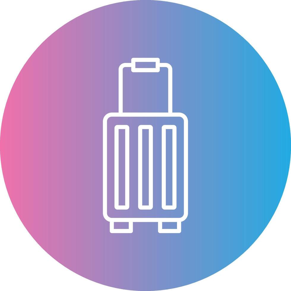 Suitcase Line Gradient Circle Icon vector