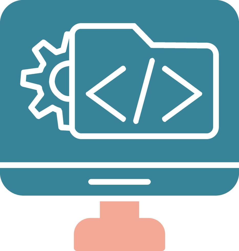Software Development Glyph Two Color Icon vector