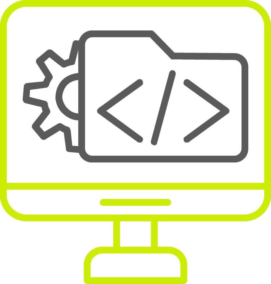 Software Development Line Two Color Icon vector