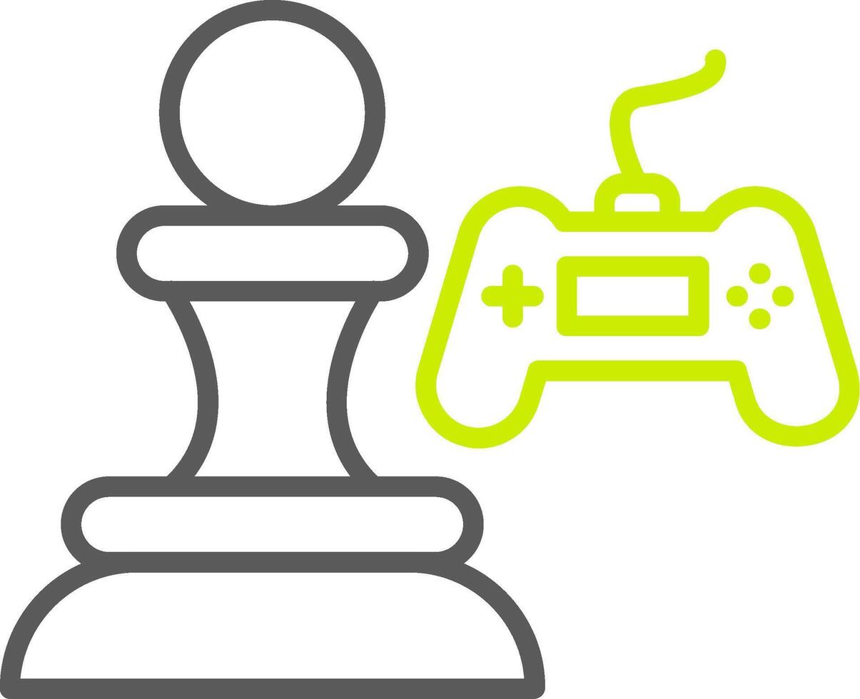 Strategic Plan Line Two Color Icon vector