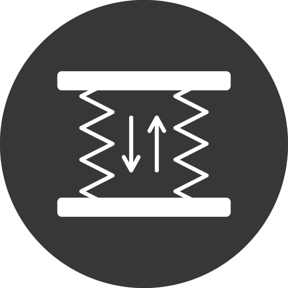 Car Lift Glyph Inverted Icon vector