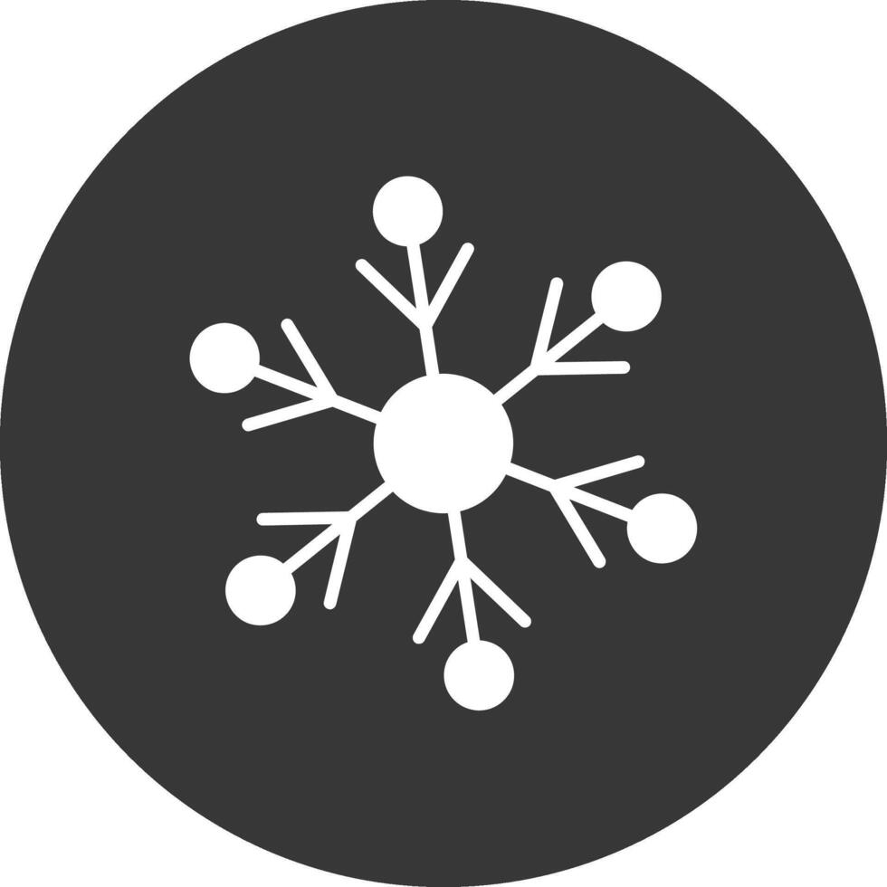 Snowflakes Glyph Inverted Icon vector