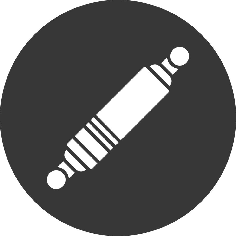 Spark Plug Glyph Inverted Icon vector