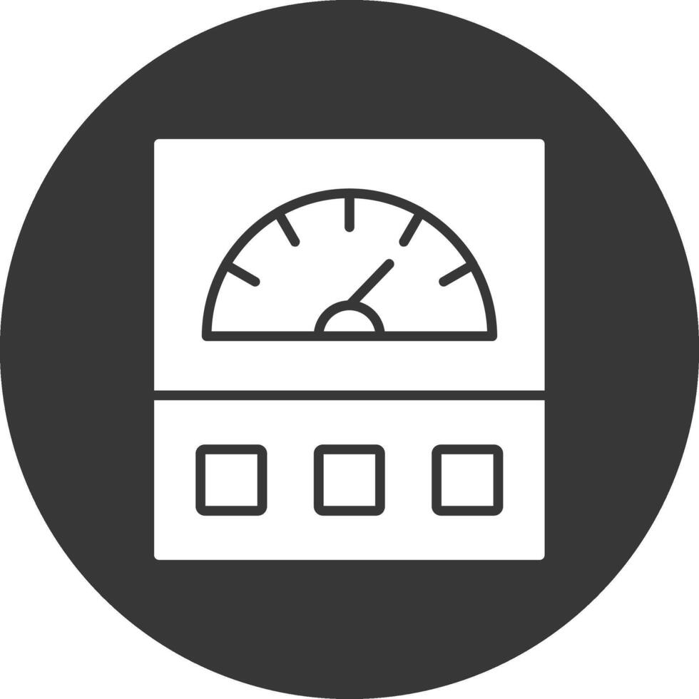 Ammeter Glyph Inverted Icon vector