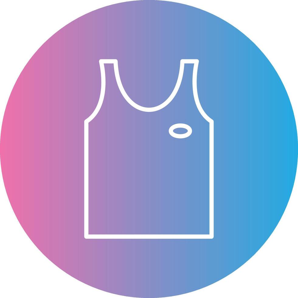 Tank Top Line Gradient Circle Icon vector