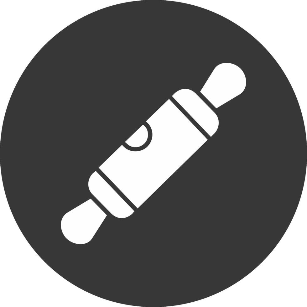 Rolling Pin Glyph Inverted Icon vector