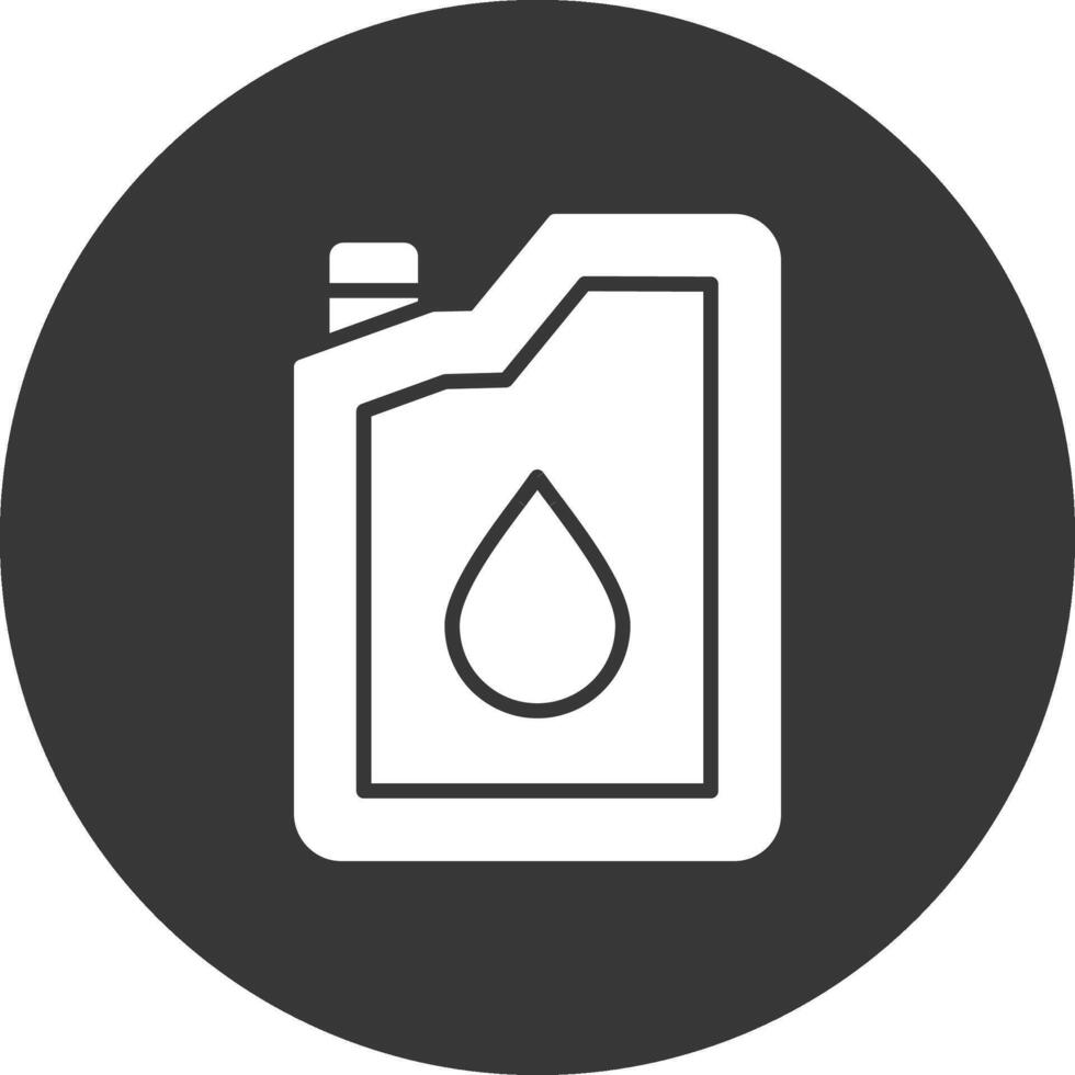 Oil Change Glyph Inverted Icon vector
