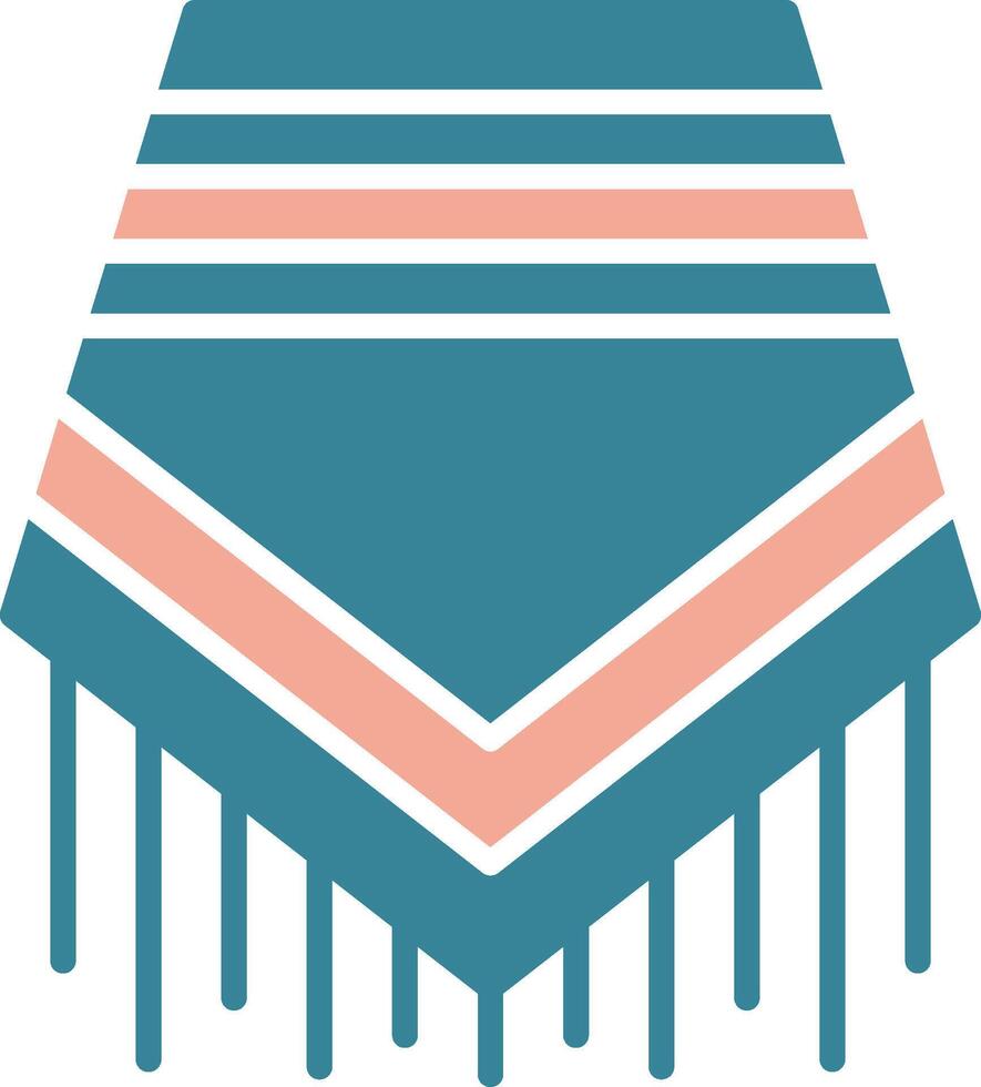 Poncho Glyph Two Color Icon vector