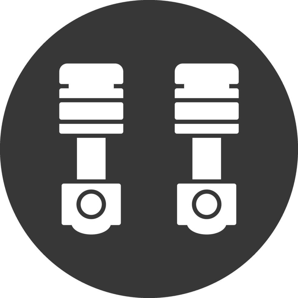 Pistons Glyph Inverted Icon vector