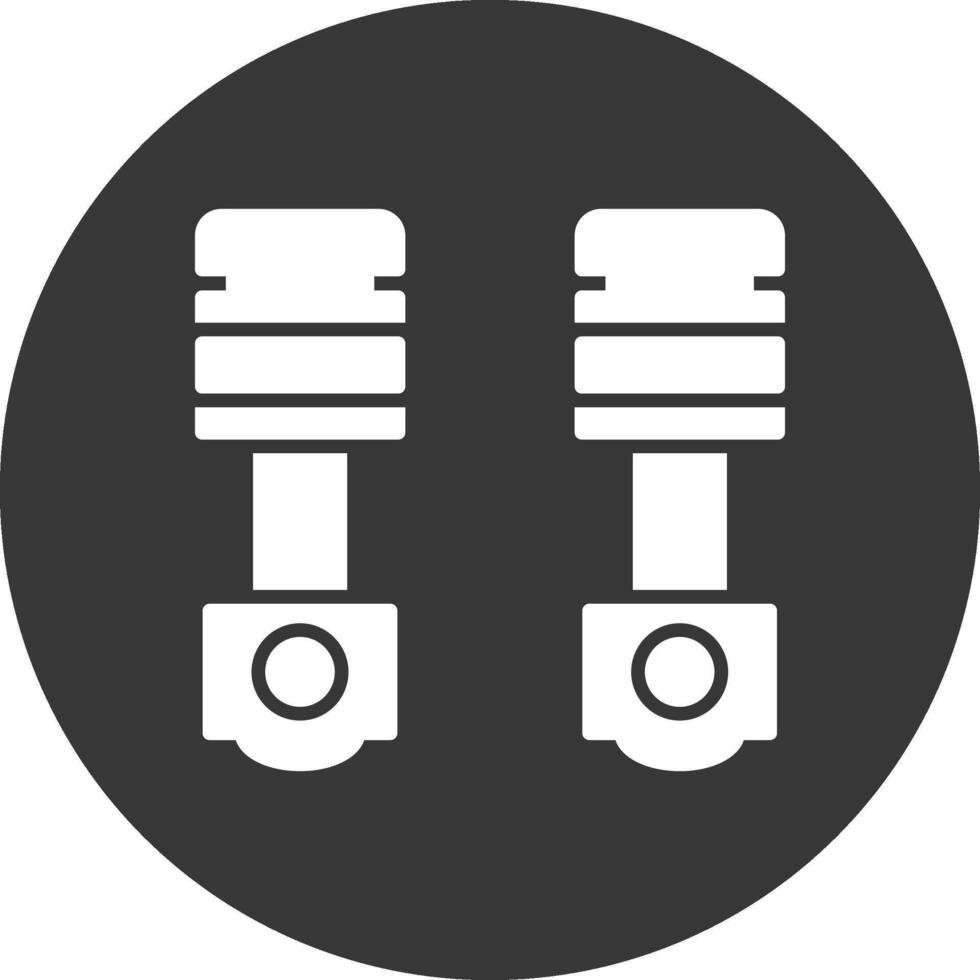 Pistons Glyph Inverted Icon vector