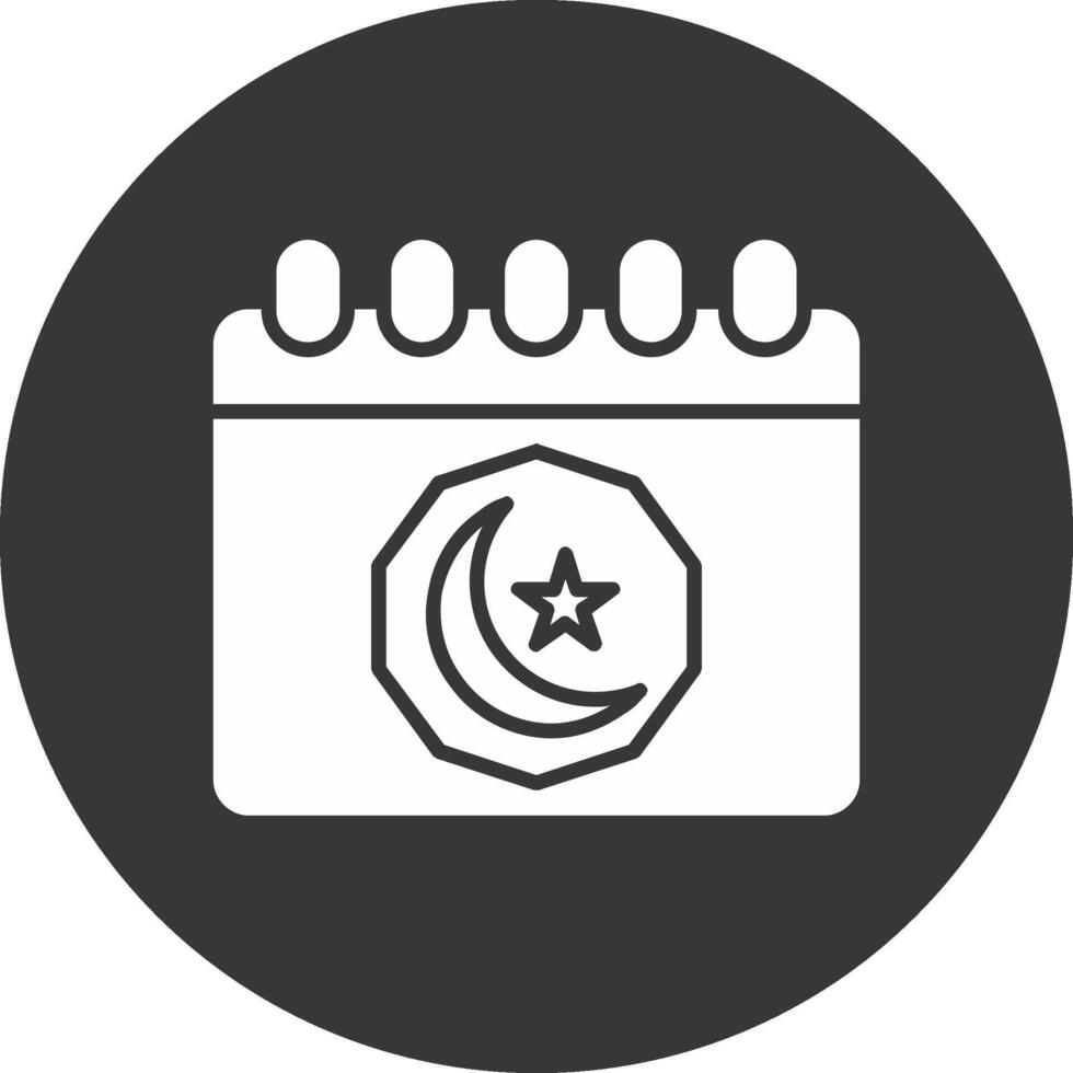 Ramadan Day Glyph Inverted Icon vector