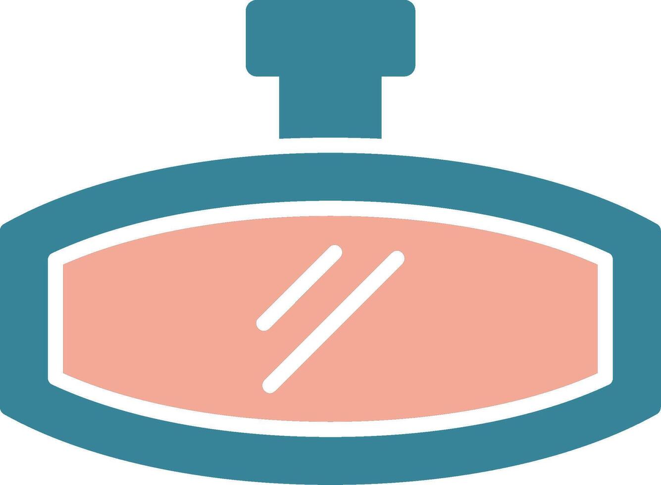 Rearview Mirror Glyph Two Color Icon vector