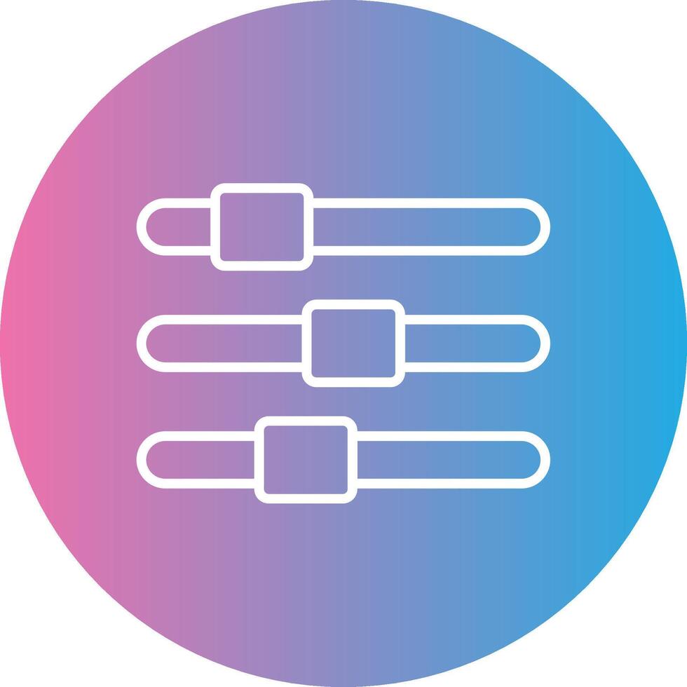 Volume Control Line Gradient Circle Icon vector