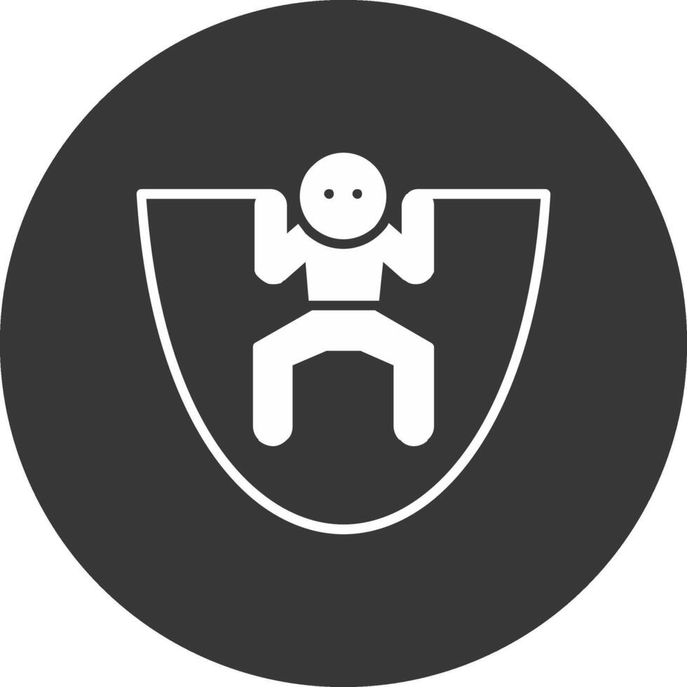 Skipping Glyph Inverted Icon vector