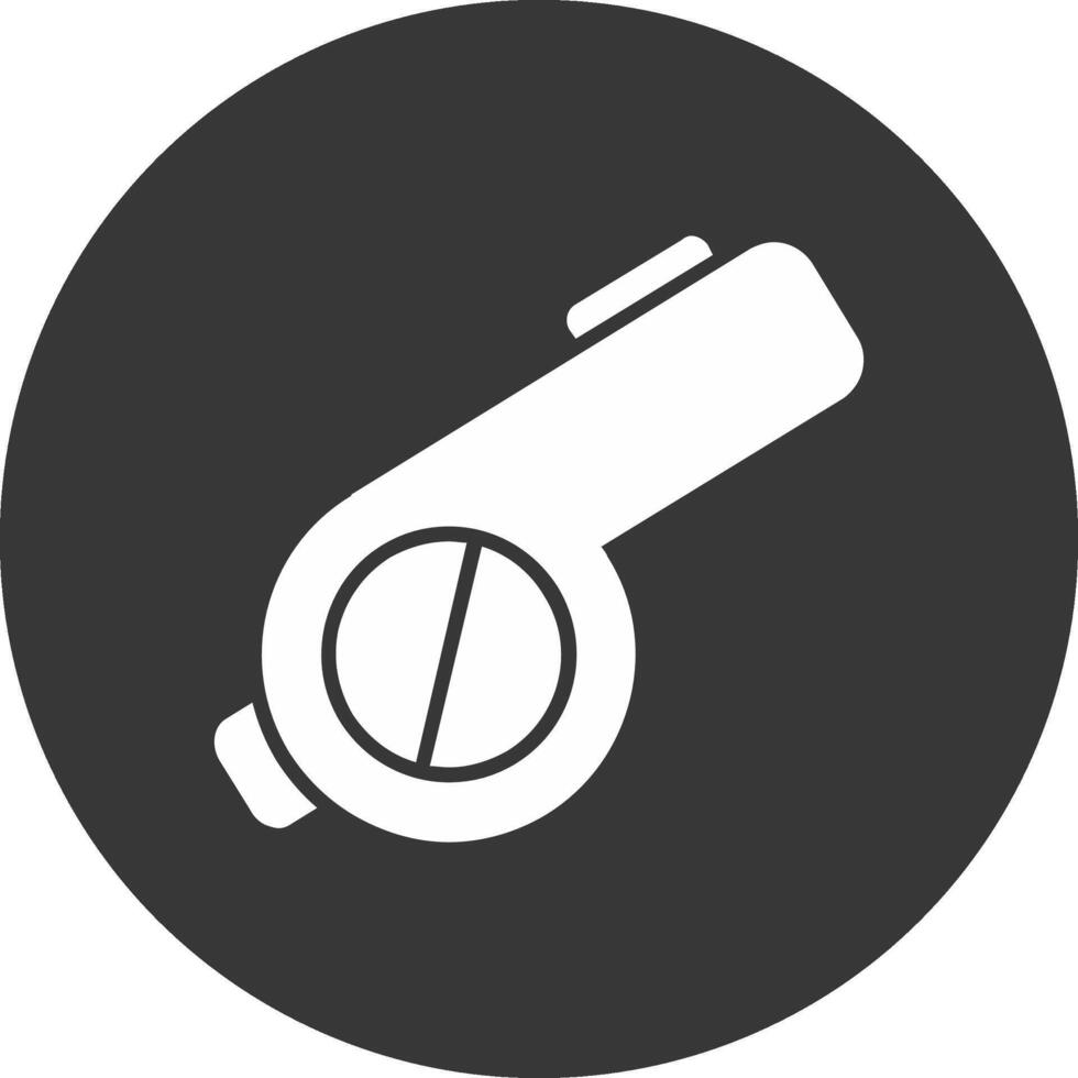 Whistle Glyph Inverted Icon vector