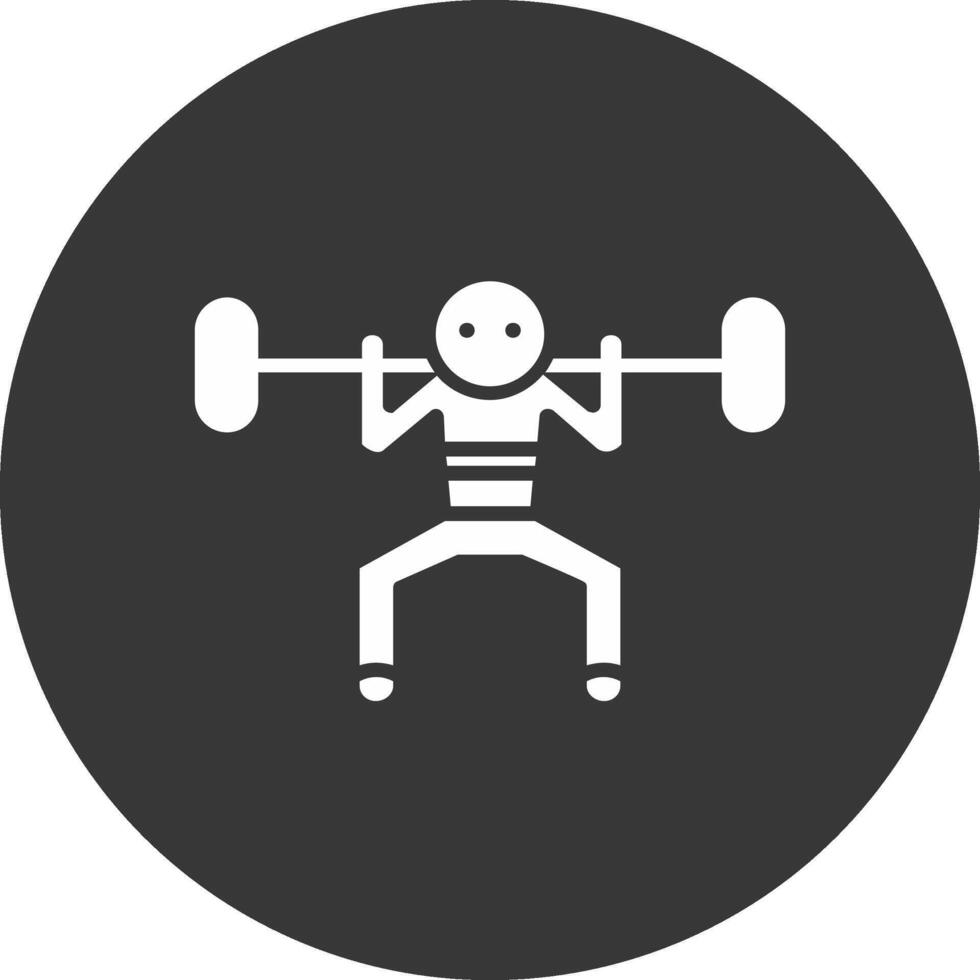 Workout Glyph Inverted Icon vector
