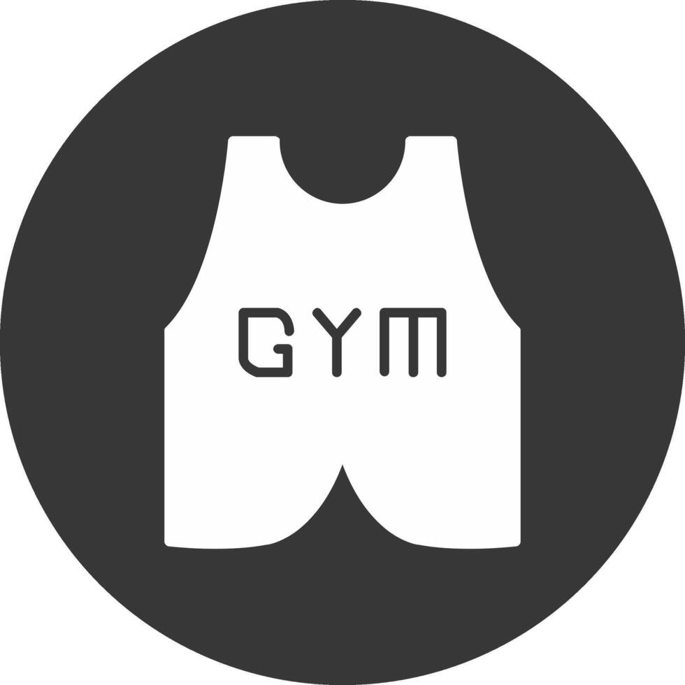 Vest Suit Glyph Inverted Icon vector