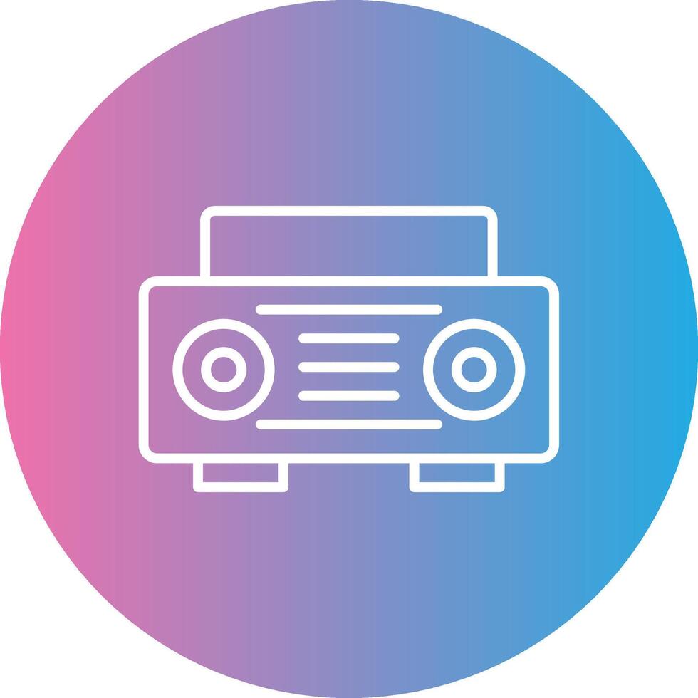 Radio Line Gradient Circle Icon vector