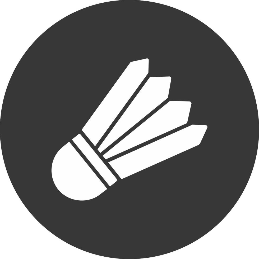 Shuttlecock Glyph Inverted Icon vector