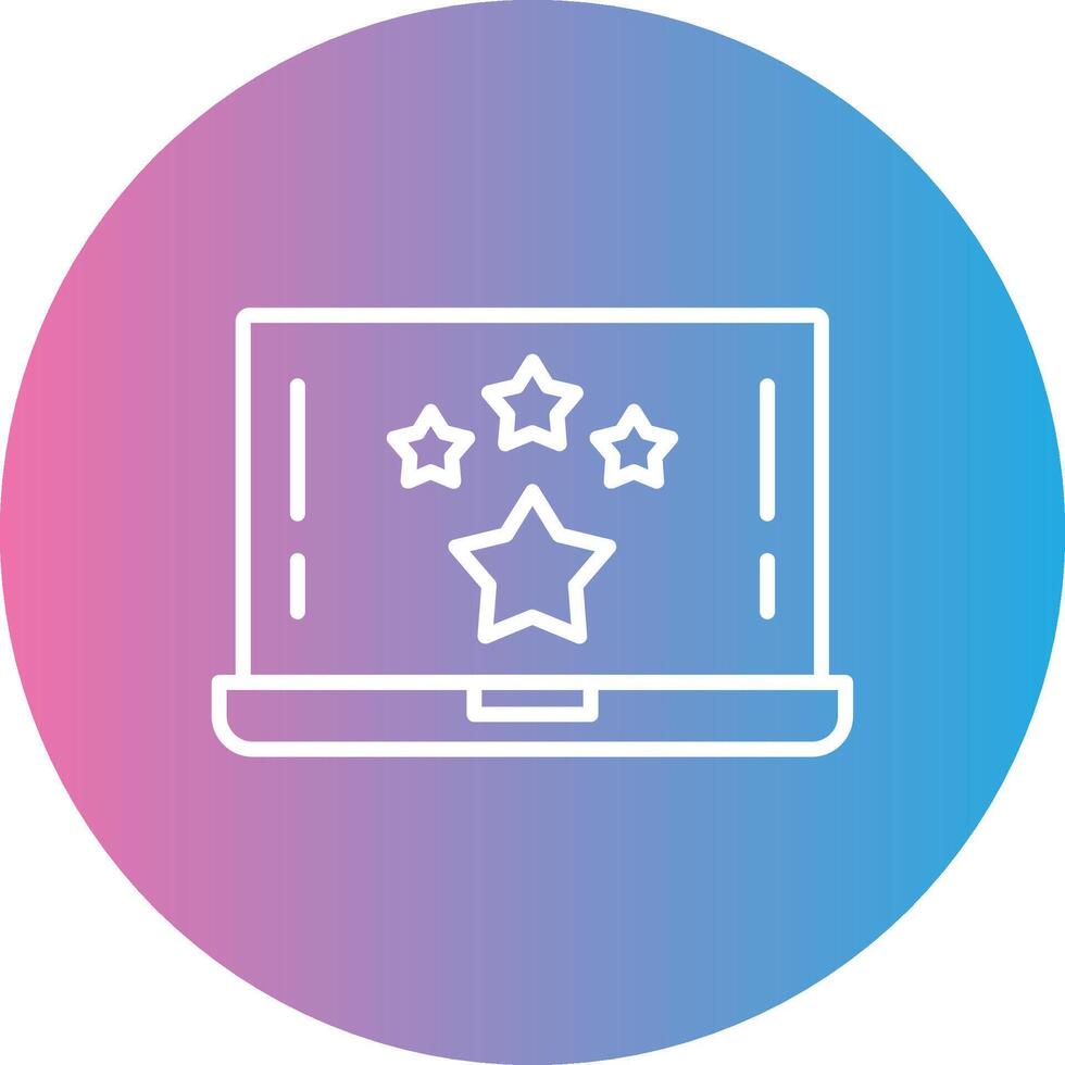 Star Line Gradient Circle Icon vector
