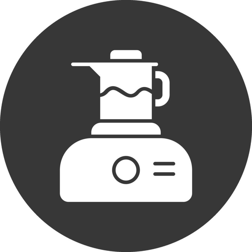 Juicer Glyph Inverted Icon vector