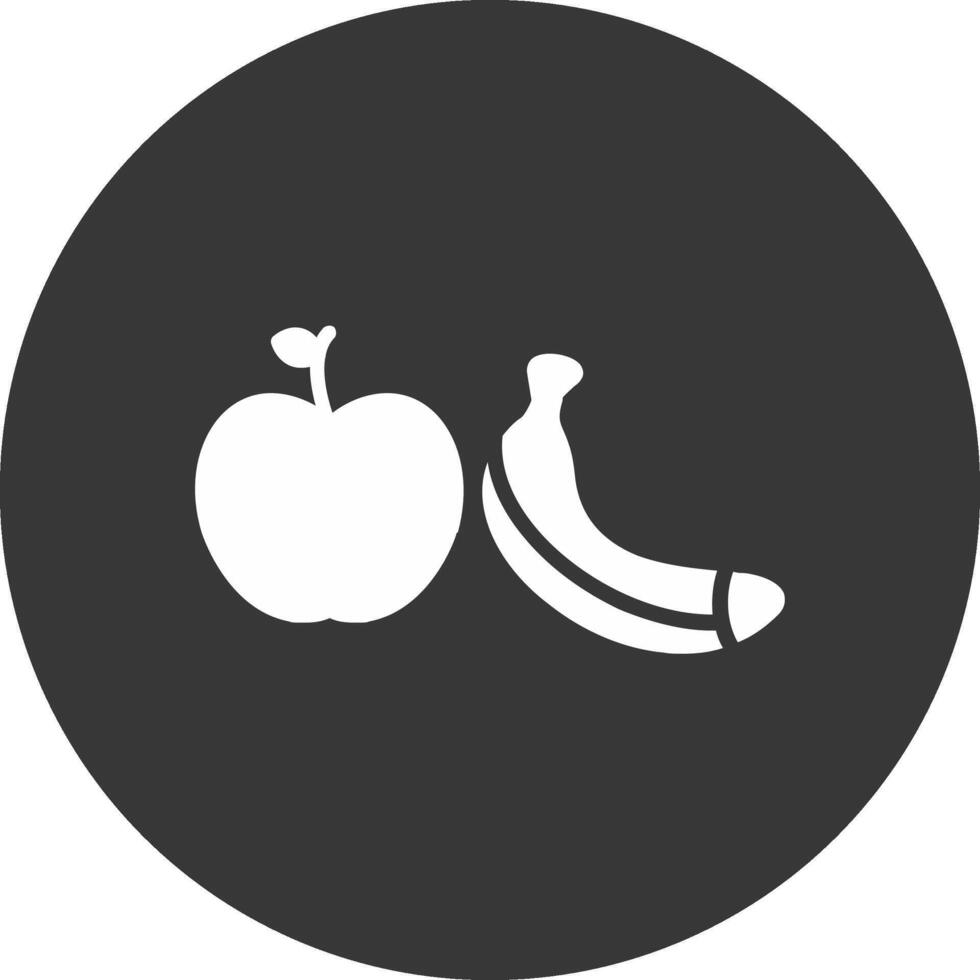 Healthy Eating Glyph Inverted Icon vector