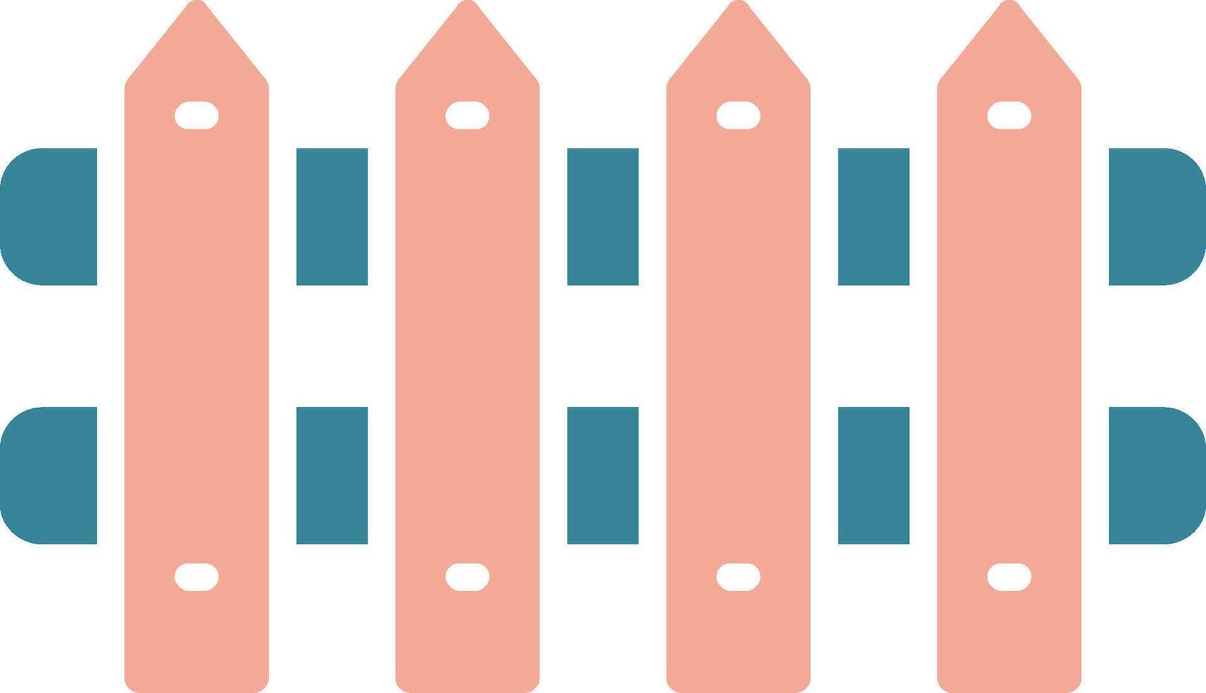 Fence Glyph Two Color Icon vector