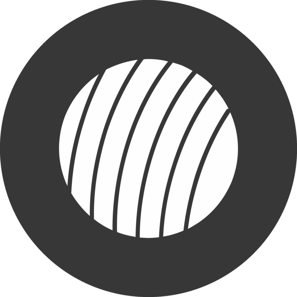 Exercise Ball Glyph Inverted Icon vector