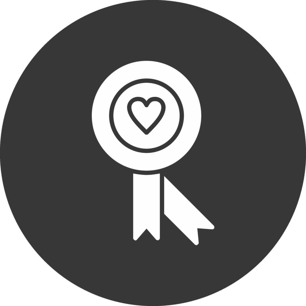 Medal Glyph Inverted Icon vector