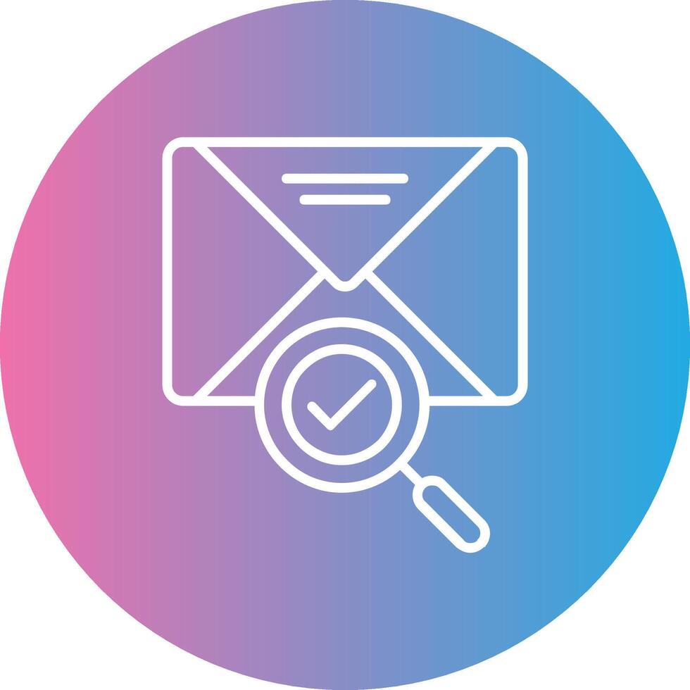 Mail Line Gradient Circle Icon vector