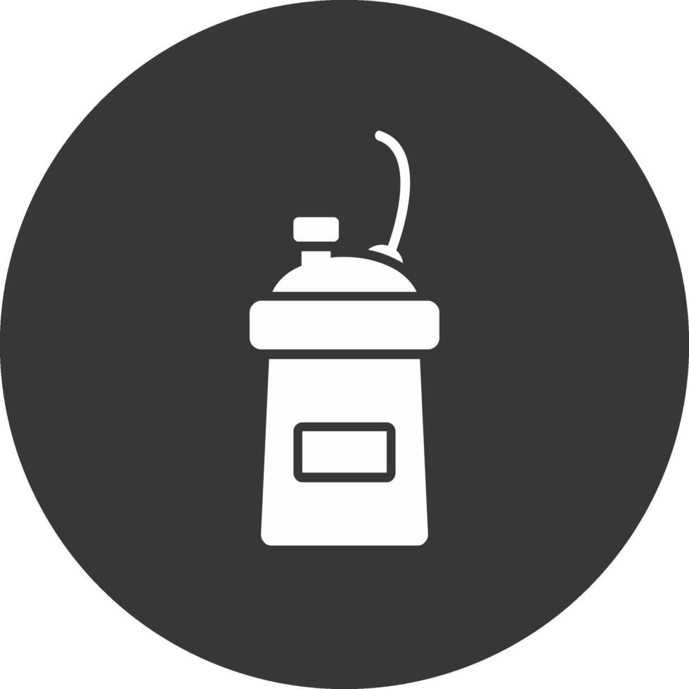 Protein Shake Glyph Inverted Icon vector