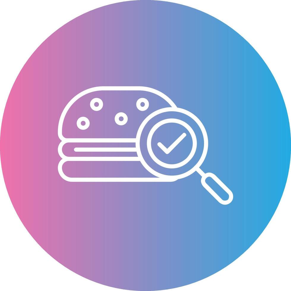 rápido comida línea degradado circulo icono vector