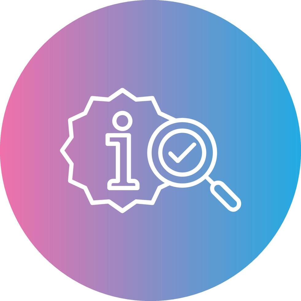 information Line Gradient Circle Icon vector