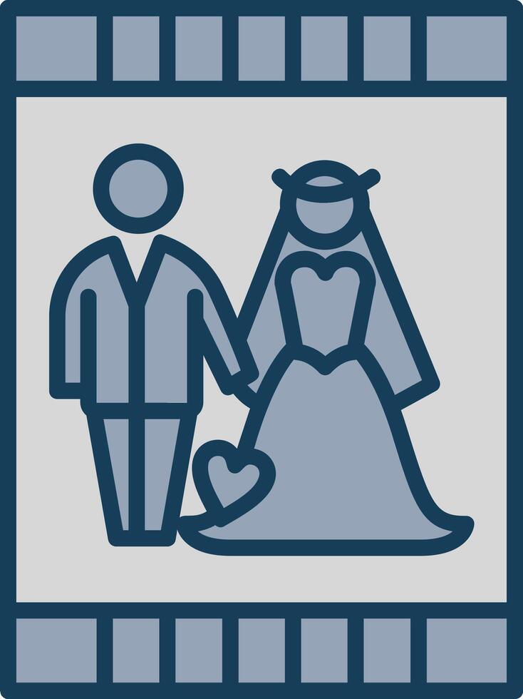 WEDDING INVITATION Line Filled Grey Icon vector
