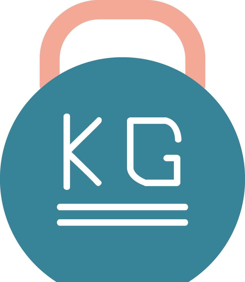 Weight Glyph Two Color Icon vector