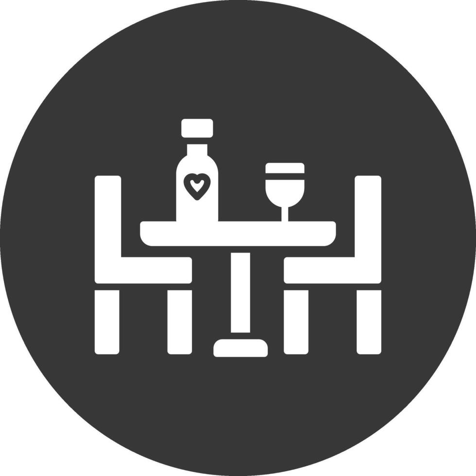 Chair Glyph Inverted Icon vector