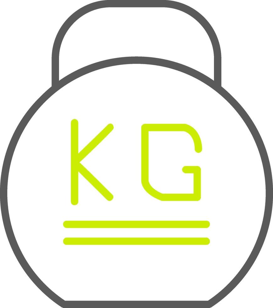 Weight Line Two Color Icon vector