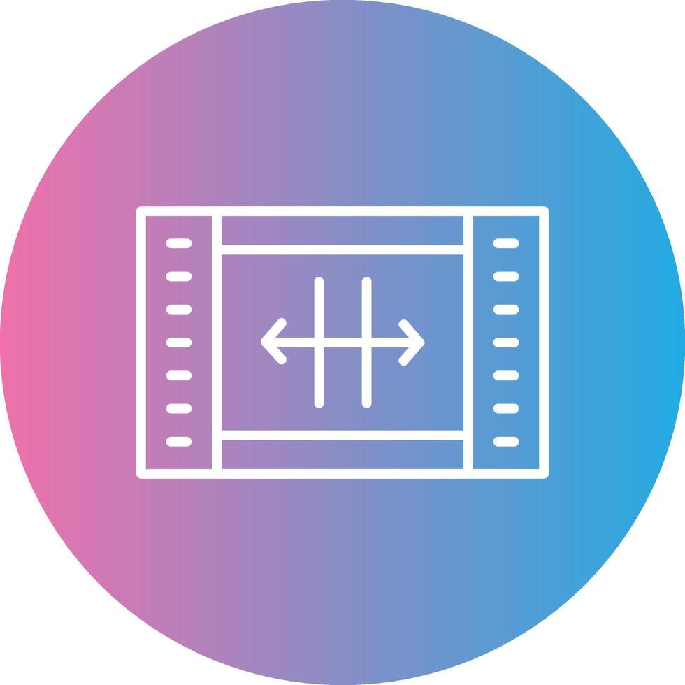 Resize Line Gradient Circle Icon vector