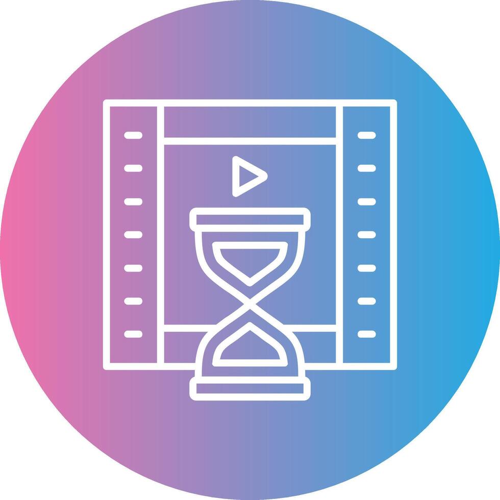 Duration Line Gradient Circle Icon vector