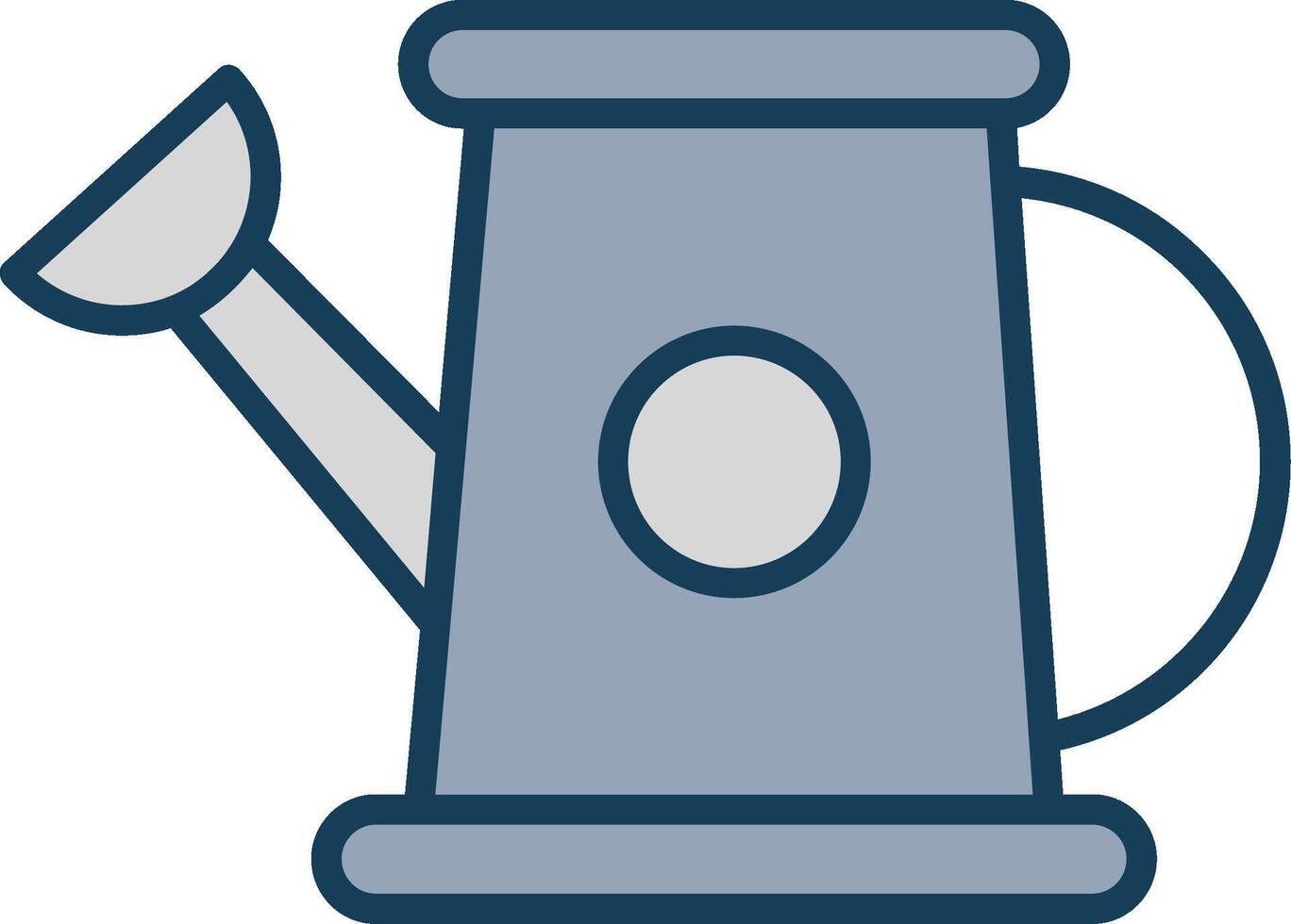 Watering Can Line Filled Grey Icon vector