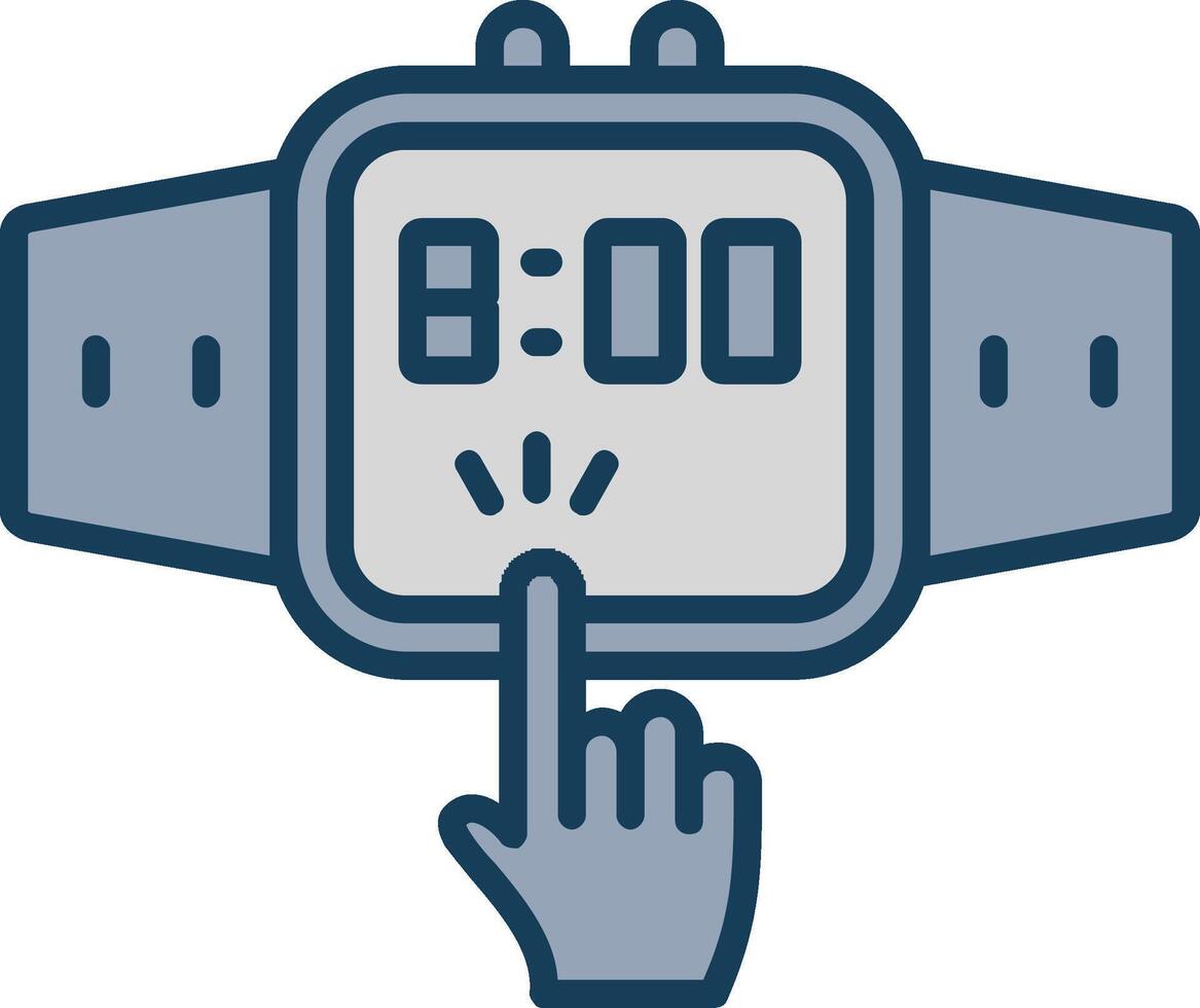 Touchscreen Line Filled Grey Icon vector