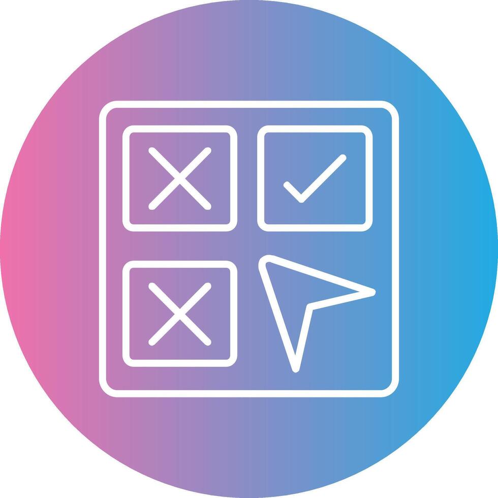 Selection Line Gradient Circle Icon vector