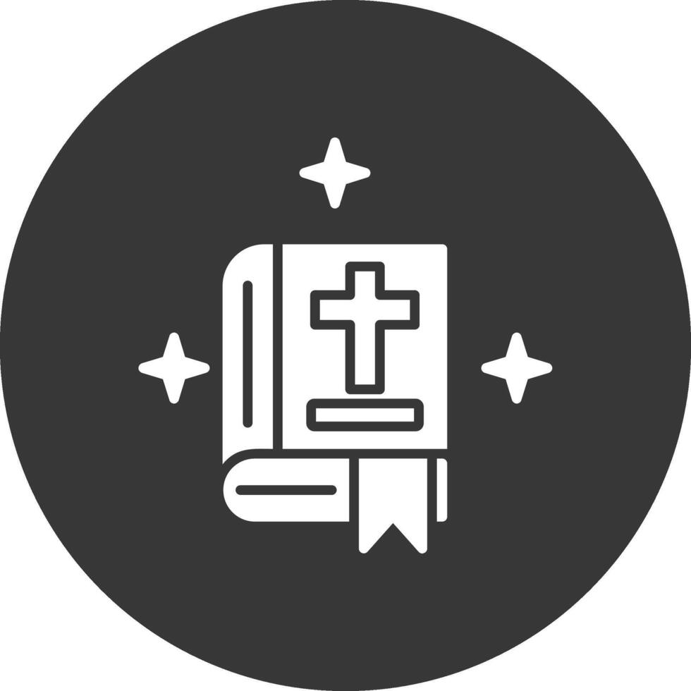 Bible Glyph Inverted Icon vector