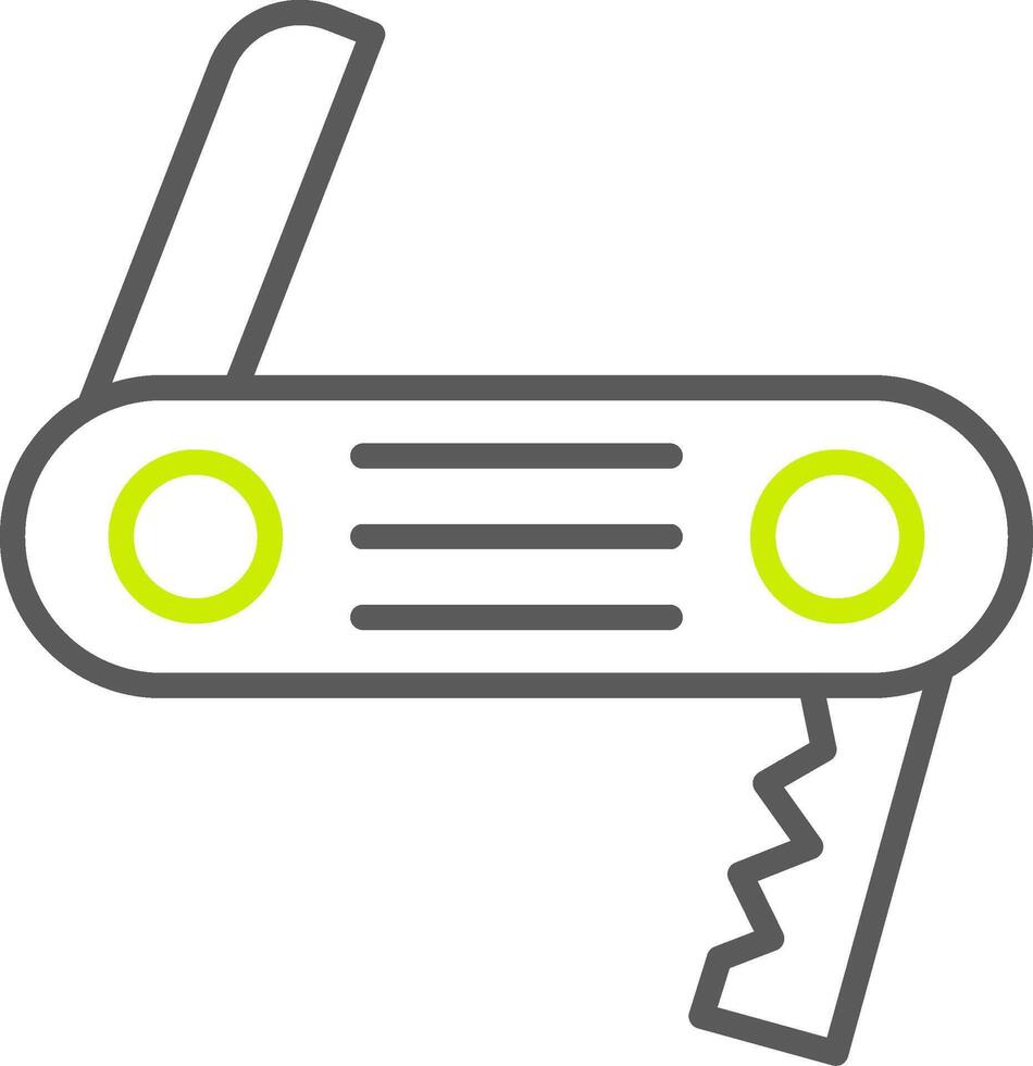 Swiss Army Knife Line Two Color Icon vector