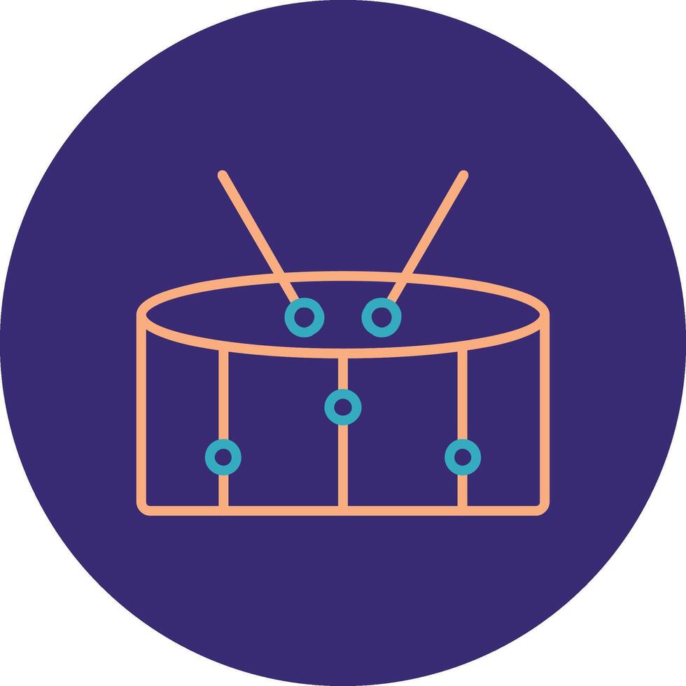 Snare Line Two Color Circle Icon vector