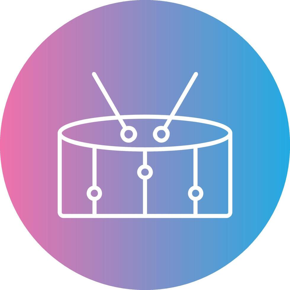 Snare Line Gradient Circle Icon vector