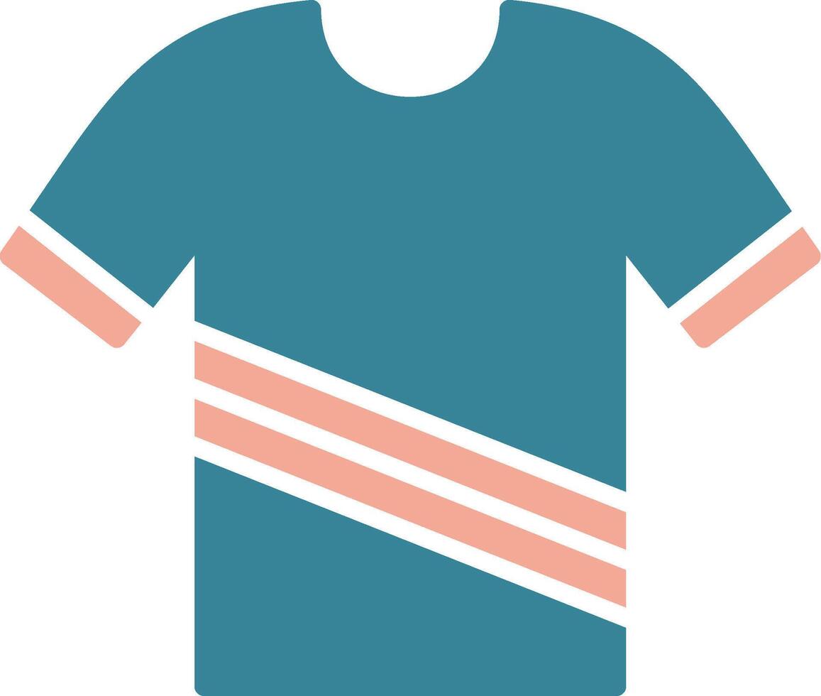 camiseta glifo icono de dos colores vector